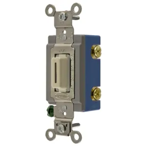 HUBBELL WIRING DEVICE-KELLEMS HBL1202LI Toggle Switch, Double Pole, 15A, 120/277VAC, Ivory | BD3RZR