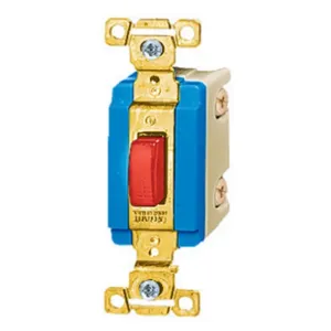 HUBBELL WIRING DEVICE-KELLEMS HBL1220RJ Jewel And Pilot Light, 120/277VAC, Back And Side Wired, Red | BC8MZQ