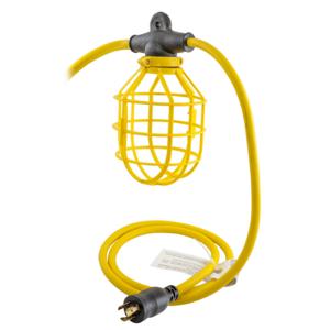 HUBBELL WIRING DEVICE-KELLEMS HBL123S100PT Temporary String Light, With Plastic Guard, Length 100 Feet | AZ8ARV