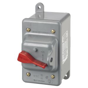 HUBBELL WIRING DEVICE-KELLEMS HBL13R22D Enclosed Disconnect Switch, 2 Pole, 600 VAC, 30 A, Grey | AB2LVD 1MTD8