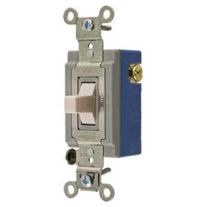 HUBBELL WIRING DEVICE-KELLEMS HBL1556LA Kippschalter, einpolig, 15 A, 120/277 VAC, hellmandelfarben | BC8JNU