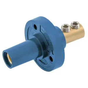 HUBBELL HBL15FRBL Single Pole Connector Receptacle Blue | AF7BAW 20TP75