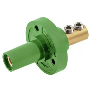 HUBBELL HBL15FRGN Single Pole Connector Receptacle Green | AF7BAX 20TP76