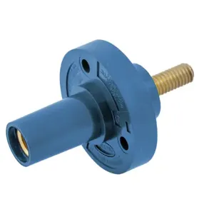 HUBBELL HBL15FRSBL Single Pole Connector Receptacle Blue | AF7BBG 20TP85