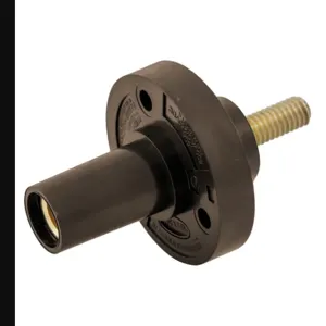 HUBBELL WIRING DEVICE-KELLEMS HBL15FRSBN Single Pole Connector, Female, Thread End, 150 A, Brown | BD3XPY