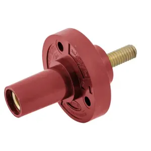 HUBBELL HBL15FRSR Single Pole Connector Receptacle Red | AF7BBF 20TP84