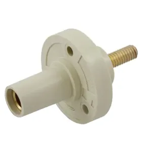 HUBBELL HBL15FRSW Single Pole Connector Receptacle White | AF7BBE 20TP83