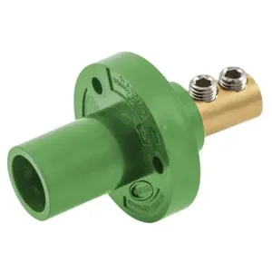 HUBBELL HBL15MRGN Single Pole Connector Inlet Green | AF7BAR 20TP71