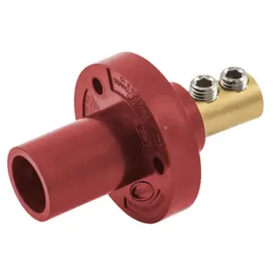 HUBBELL HBL15MRR Single Pole Connector Inlet Red | AF7BAP 20TP69