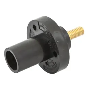 HUBBELL HBL15MRSBK Single Pole Connector Inlet Black | AF7BAY 20TP77