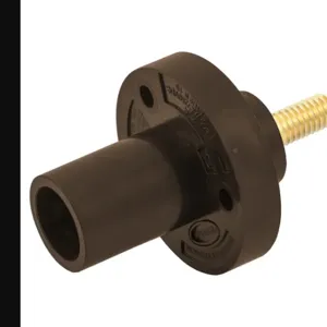 HUBBELL WIRING DEVICE-KELLEMS HBL15MRSBN Single Pole Connector, Male, Thread End, 150 A, Brown | BD4BTR