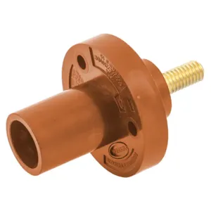 HUBBELL WIRING DEVICE-KELLEMS HBL15MRSO Single Pole Connector, Male, Thread End, 150 A, Orange | BD3VAT