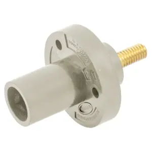 HUBBELL HBL15MRSW Single Pole Connector Inlet White | AF7BAZ 20TP78