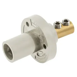 HUBBELL HBL15MRW Single Pole Connector Inlet White | AF7BAN 20TP68