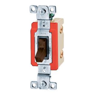 HUBBELL WIRING DEVICE-KELLEMS HBL18203CN Toggle Switch, Three Way, 15A, 347VAC, Ivory | BC8JCQ