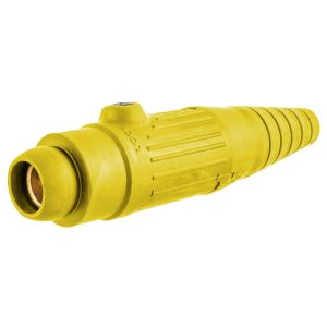HUBBELL WIRING DEVICE-KELLEMS HBL18400FY Female Plug, 400 A, Yellow | CE6TYB
