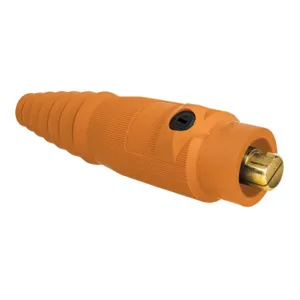 HUBBELL WIRING DEVICE-KELLEMS HBL18400MO Male Plug, 400 A, Orange | CE6TYG