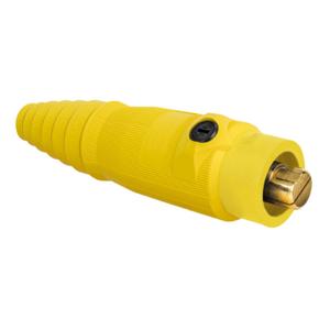 HUBBELL WIRING DEVICE-KELLEMS HBL18400MY Male Plug, 400 A, Yellow | CE6TYK