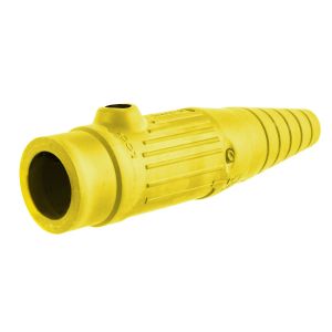HUBBELL WIRING DEVICE-KELLEMS HBL18MBY Plug Body, Male, 400 A, Yellow | CE6TZC