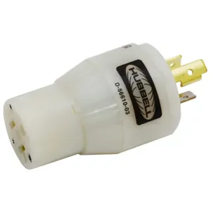 HUBBELL WIRING DEVICE-KELLEMS HBL2129 Nylon Convenience Adapter, 15 A, 125 VAC, 2 Pole | AC8PVM 3D021