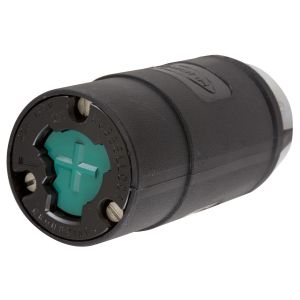 HUBBELL WIRING DEVICE-KELLEMS HBL23032B Female Connector, 20A, 125V, 2-Pole, 3-Wire Grounding | CE6RYN