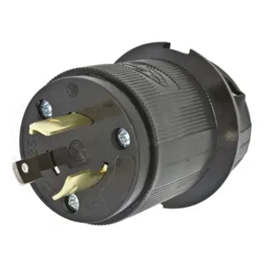 HUBBELL WIRING DEVICE-KELLEMS HBL2311EBK Male Plug, 20A, 125V, 2-Pole, 3-Wire Grounding | CE6RZW