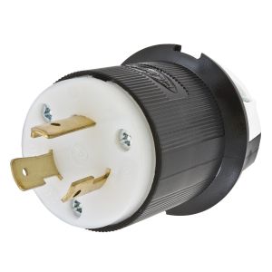 HUBBELL WIRING DEVICE-KELLEMS HBL2321 Standard Non-Shrouded Locking Plug, 2-Pole, NEMA L6-20P | AE2YVY 5A081