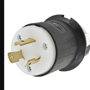 HUBBELL WIRING DEVICE-KELLEMS HBL2321 Standard Non-Shrouded Locking Plug, 2-Pole, NEMA L6-20P | AE2YVY 5A081