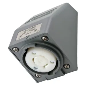 HUBBELL WIRING DEVICE-KELLEMS HBL2330AR Receptacle, 20A, 277VAC, 2-Pole, 3-Wire Grounding | BC9RXA