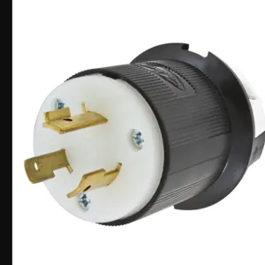 HUBBELL WIRING DEVICE-KELLEMS HBL2341 Male Plug, 20A, 480VAC, 2-Pole, 3-Wire Grounding | AE7YYB 6C123