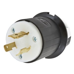 HUBBELL WIRING DEVICE-KELLEMS HBL2351 Male Plug, 20A, 600VAC, 2-Pole, 3-Wire Grounding | AC8PWE 3D041
