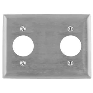 HUBBELL WIRING DEVICE-KELLEMS HBL23909HG Wall Plate 3-Gang, Ss | AC8QJY 3D563