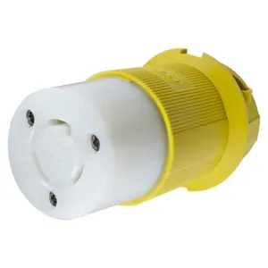 HUBBELL WIRING DEVICE-KELLEMS HBL23CM13 Female Connector, 20A, 125VAC, 2-Pole, 3-Wire Grounding | AC8PWJ 3D046