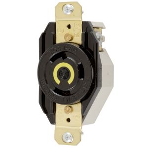 HUBBELL WIRING DEVICE-KELLEMS HBL2610 Flush Receptacle, 30A, 125V, 2-Pole, 3-Wire Grounding | AD6RPA 4A261
