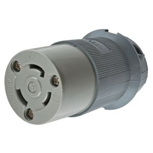 HUBBELL WIRING DEVICE-KELLEMS HBL2613F Female Connector, 30A, 125V, 2-Pole, 3-Wire Grounding | CE6TAL