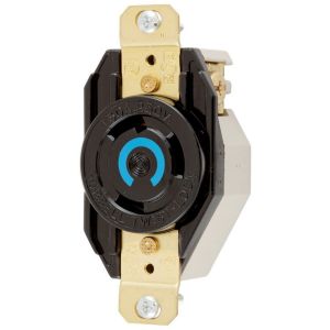 HUBBELL WIRING DEVICE-KELLEMS HBL2620 Twist-Lock Receptacle, 2-Pole, 250VAC, Screw Mounting | AE2YWD 5A086