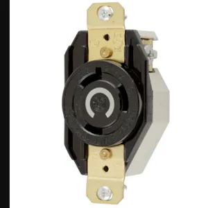 HUBBELL WIRING DEVICE-KELLEMS HBL2630 Flush Receptacle, 30A, 277VAC, 2-Pole, 3-Wire Grounding | AC8QKK 3D624