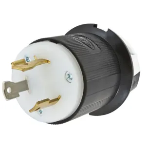 HUBBELL WIRING DEVICE-KELLEMS HBL2631 Male Plug, 30A, 277VAC, 2-Pole, 3-Wire Grounding | BC8GWT