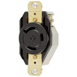 HUBBELL WIRING DEVICE-KELLEMS HBL2650 Flush Receptacle, 30A, 600VAC, 2-Pole, 3-Wire Grounding | BD3YUC