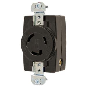 HUBBELL WIRING DEVICE-KELLEMS HBL2660 Single Flush Receptacle, 30A, 125/250VAC, 3 Pole, 3 Wire Non-Grounding | BD3VCR