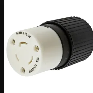 HUBBELL WIRING DEVICE-KELLEMS HBL2663 Connector, 30A, 125/250VAC, 3 Pole, 3 Wire Non-Grounding | BD3VVY