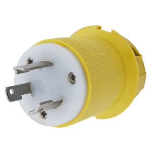 HUBBELL WIRING DEVICE-KELLEMS HBL26CM11 Male Plug, 30A, 125VAC, 2-Pole, 3-Wire Grounding | AC8PXM 3D088
