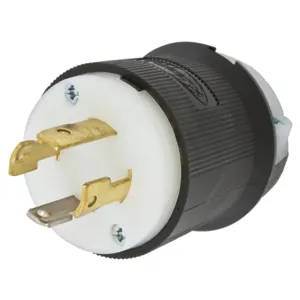 HUBBELL WIRING DEVICE-KELLEMS HBL2711 Male Plug, 30A, 125/250V, 3-Pole, 4-Wire Grounding | AE7QYX 6A656