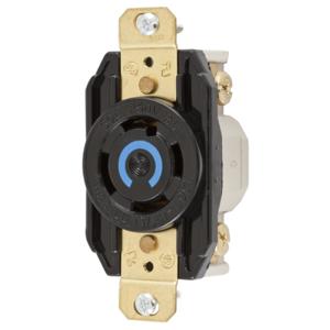 HUBBELL WIRING DEVICE-KELLEMS HBL2720RT Flush Receptacle, 30A, 3-Phase, Delta, 250VAC, 3-Pole, 4-Wire Grounding | BC9RXB