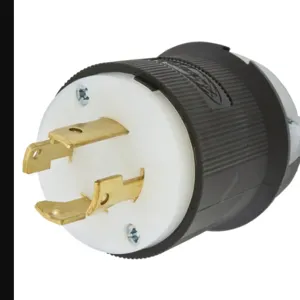 HUBBELL WIRING DEVICE-KELLEMS HBL2721 Standard Non-Shrouded Locking Plug, L15-30P, 3-Pole | AD6RPL 4A271