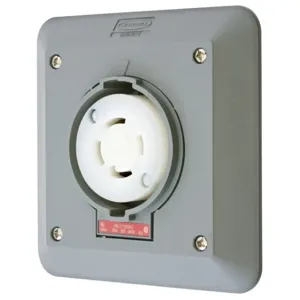 HUBBELL WIRING DEVICE-KELLEMS HBL2730SR2 Semi Flush Receptacle, 2-Gang, 30A, 3-Phase, Delta, 480VAC, 3-Pole | AD6ZTV 4CV50