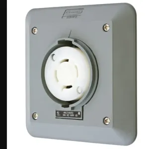 HUBBELL WIRING DEVICE-KELLEMS HBL2740SR2 Semi Flush Receptacle, 2-Gang, 30A, 3-Phase, Delta, 600VAC, 3-Pole | AD6ZUB 4CV58