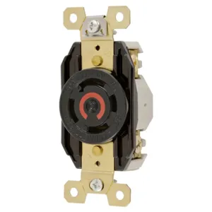 HUBBELL WIRING DEVICE-KELLEMS HBL2760 Flush Receptacle, 30A, 3-Phase, Wye 277/480VAC, 4-Pole, 4-Wire Non-Grounding | AC8PYA 3D100