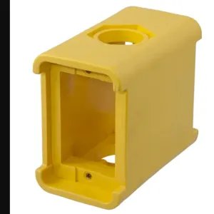 HUBBELL WIRING DEVICE-KELLEMS HBL3080F Portable Outlet Box, Blank, Feed Thru, Yellow | AH8ZYY 39EA13