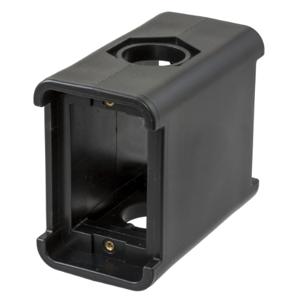 HUBBELL WIRING DEVICE-KELLEMS HBL3080FBK Portable Outlet Box, Blank, Feed Through, Black | AH8ZYZ 39EA14